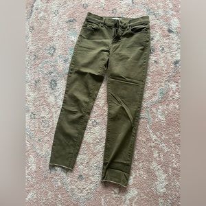Loft modern skinny cropped pants with raw hem
